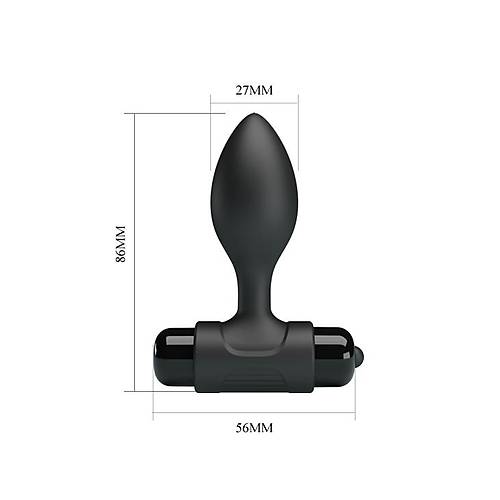 Vibra&#39;s 9 CM 10 Titreşimli Silikon Anal Vibratör Plug Anal Tıkacı