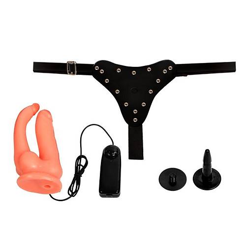 Çift Taraflı Realistik Çatal Protez Strapon Titreşimli Vibratör