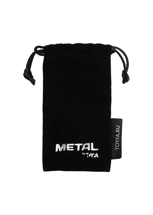 Metal by TOYFA Anal Plug, Metal, gümüş, siyah kristalli, 8,1 cm, Ø 3,4 cm