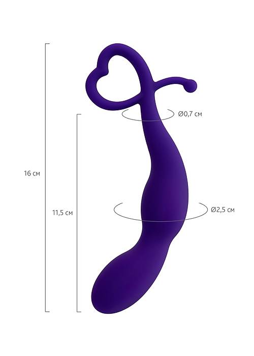 ToDo by Toyfa Wlap Anal Plug, silikon, mor, 16 cm, Ø 2,5 cm