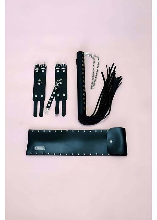 Kelepçe - Kırbaç Set, Kırbaç Takım, Fantezi Kelepçe Takım - APFT1304