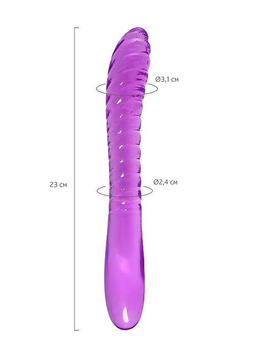A-Toys by RED Çift Taraflı Jel Dildo Frica, TPE, mor, 23 cm