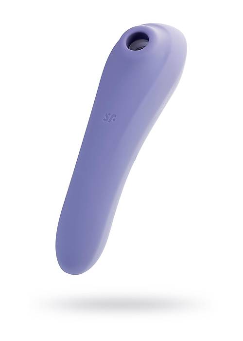 Satisfyer Dual Pleasure Vakum Dalgası Klitoral Vibratör, silikon, mor, 17.9 cm