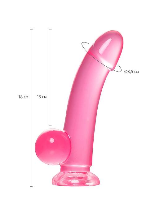 A-Toys by TOYFA Gerçekçi yapay penis Fush, TPE, pembe, 18 cm