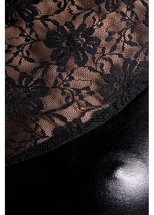 Glossy Parlak Lulu Elbise, siyah, XL, Wetlook malzemeden yapılmıştır