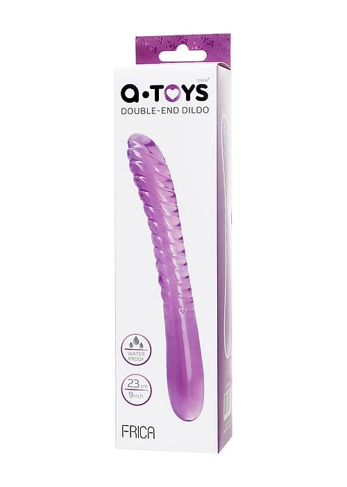 A-Toys by RED Çift Taraflı Jel Dildo Frica, TPE, mor, 23 cm
