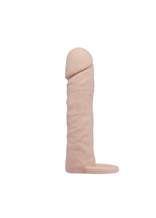 Extended 4 CM Dolgulu Realistik Penis Kılıfı Uzatmalı Prezervatif