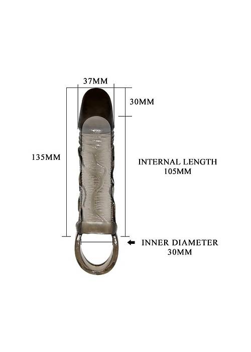 BL 2cm Dolgulu Zenci Penis Kılıfı Uzatmalı Prezervatif Dildo