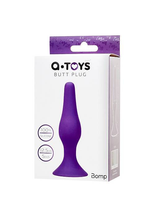 A-Toys by TOYFA  Anal Plug, silikon, mor, 12,5 cm