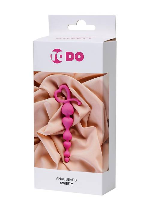 ToDo by Toyfa Sweety anal zinciri, silikon, pembe, 18,5 cm, Ø 3,1 cm