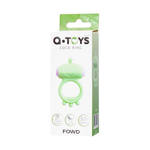 A-Toys by  Fowd  Titreimli Penis Halkas, silikon, yeil,  2,6 cm