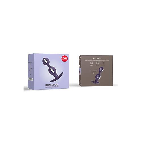 B BALLS Anal Plug, silikon, mor, 13 cm