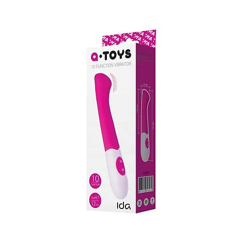 A-Toys by RED Ida Vibratr, silikon, pembe, 19 cm