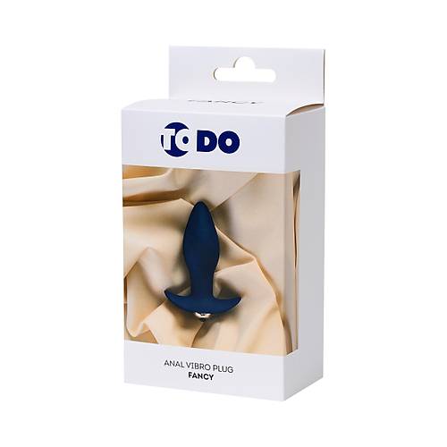 ToDo by RED Fancy Anal Plug, silikon, mavi, 10,7 cm,  3,5 cm