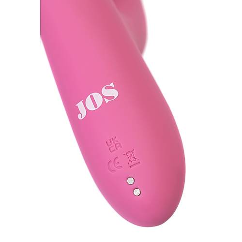 JOS Monti Hareketli Dil ve Uyarc Bilye zellikli Silikon Vibratr  Pembe, 24 cm
