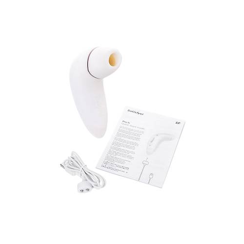 Satisfyer Pro Plus Klitoral Vibratr, Silikon + ABS plastik, beyaz, 19 cm