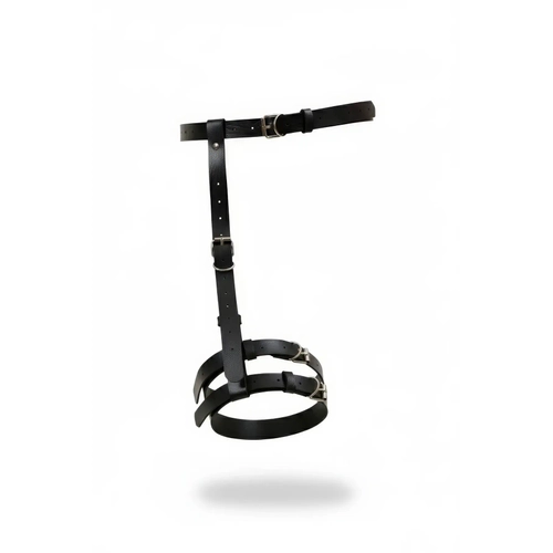 Siyah Jartiyer Harness Deri Tek Bacak Ayarlanabilir Tokal� - APFT957