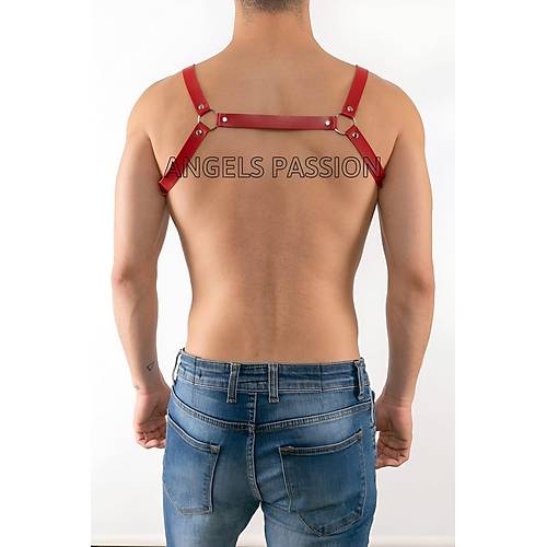 Deri Erkek Fantazi Giyim, Seksi Deri Erkek Harness - APFTM9