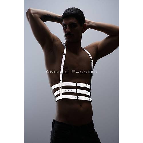 Reflektrl (Karanlkta Parlayan) Erkek Gs Harness, Parti Aksesuar, Clubwear - APFTM17