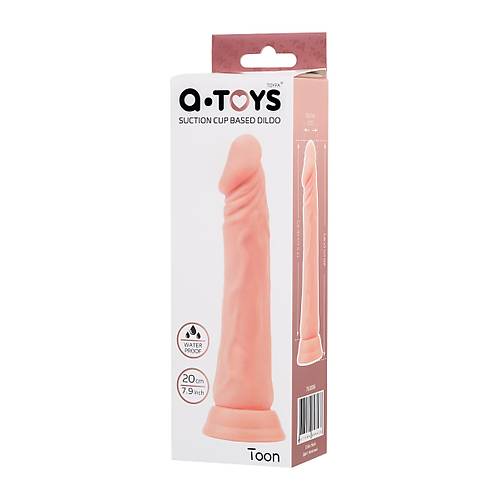 A-Toys by RED Toon Vantuzlu Realistik Dildo, TPE, Ten, 20 cm