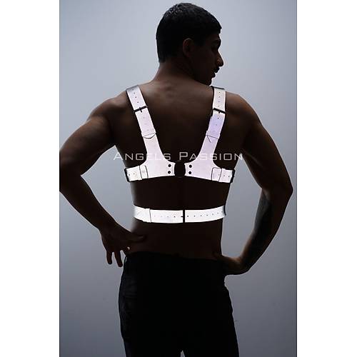 Reflektrl (Karanlkta Parlayan) Sert Gs Harness, Gay Harness Aksesuar, Gay Giyim - APFTM119