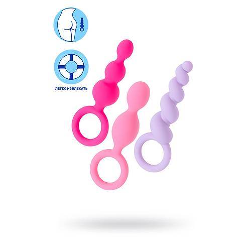 Satisfyer Booty Call (set of 3) Anal Plug Seti, silikon, eitli, 13,5 cm