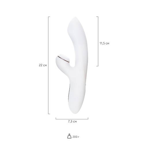 Satisfyer Pro + G-Spot Vakum Dalgal Tavan Vibratr, silikon, beyaz, 22 cm