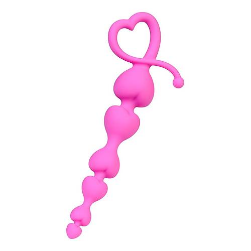 Eromantica anal zinciri, silikon, pembe, 18,5 cm,  3,1 cm