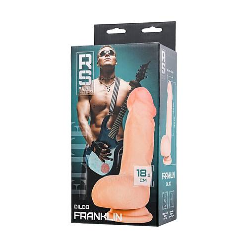 RealStick Elite Oliver Dildo, TPR, �effaf, 18,5 cm