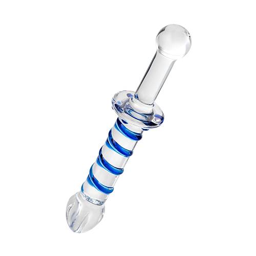 ift tarafl yapay penis Sexus Glass, cam, transparan, 22,5 cm