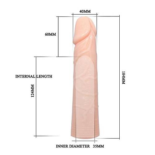 Big 6CM Dolgulu Realistik Penis Klf Uzatmal Prezervatif Dildo