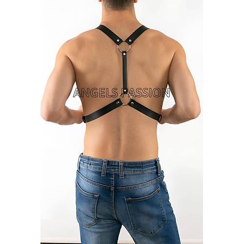 Erkek Gs Harness - Sexy Erkek Harness - Erkek Deri Aksesuar - APFTM27