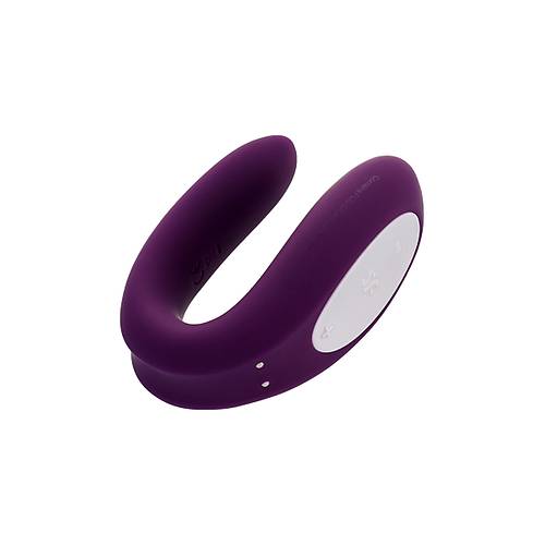 Satisfyer Double Joy Connect App Violet iftler in Vibratr, silikon, mor, 18 cm