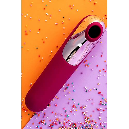 Satisfyer Dual Love Pink Vakum Klitoral Uyarc Vibratr, Silikon, Krmz, 16 cm