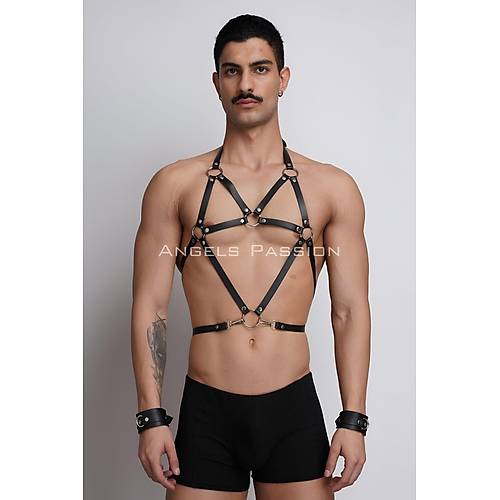 Erkek Deri Gs Harness, Erkek Fantazi Giyim, Erkek Parti Giyim - APFTM75