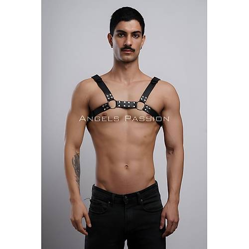 Erkek Deri Fantazi Gs Harness - APFTM8