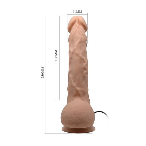 25 Cm Titreimli Vantuzlu Gereki Realistik Dildo Penis