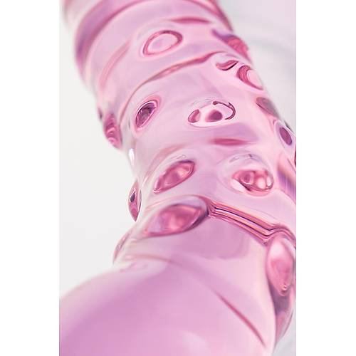 ift tarafl yapay penis Sexus Glass, cam, pembe, 20,5 cm