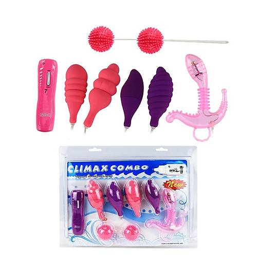 CLIMAX COMBO Titreimli 6 eit Anal Vajinal Lks Vibratr Set