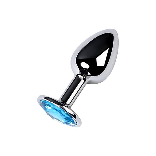 Metal by  Anal Plug, Metal, gm, mavi kristalli, 7 cm,  2,8 cm, 50 g