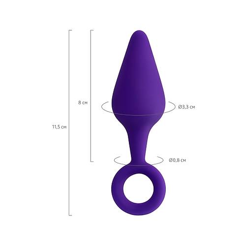 ToDo by RED Bung Anal Plug, silikon, mor, 11,5 cm,  3,3 cm