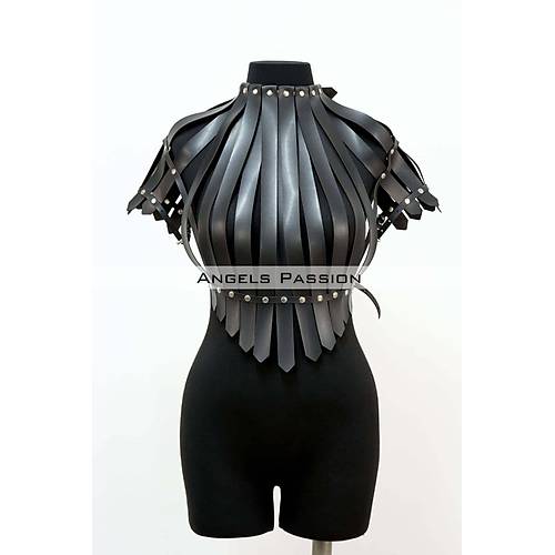 Crop Bstiyer Harness, Deri Gs Harness, Gmlek zeri Harness - APFT1257