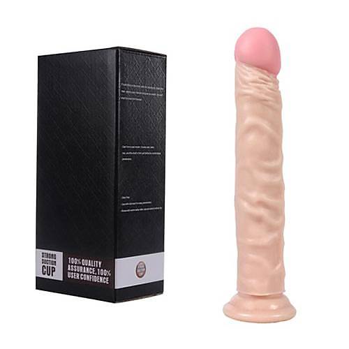 Spartacus 24 CM Dev Uzun Realistik Penis Vantuzlu Testissiz Dildo