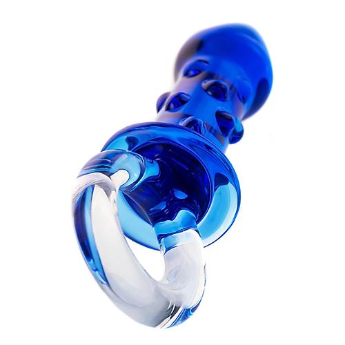 Sexus Glass anal klf, cam, mavi, 16 cm,  3,5 cm