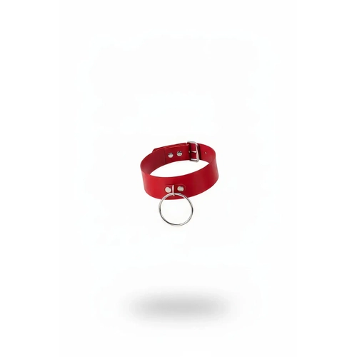 K�rm�z� Choker Deri Halka Detayl� Tokal� - APFT522