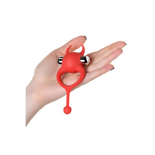 JOS NCK Kuyruklu Penis Halkas, silikon, krmz, 13,5 cm