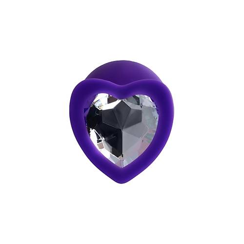 ToDo by RED Diamond Heart Anal Plug, silikon, mor, 8 cm,  3 cm