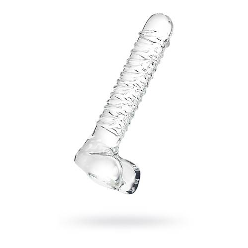 Gereki olmayan yapay penis Sexus Glass, cam, transparan, 21 cm