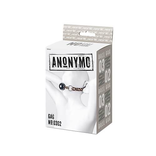 Anonymo Fetiş Ağız Topu #0302, ABS plastik, Siyah, 64 cm
