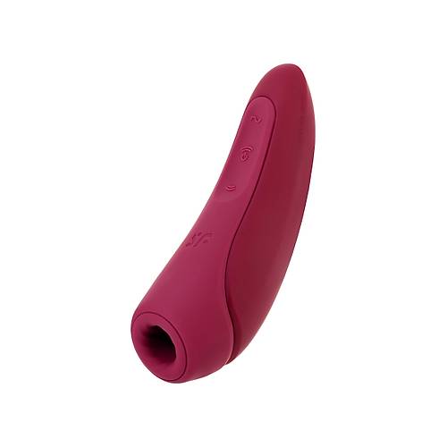 Satisfyer Curvy 1 Connect App Vakum Dalgas Klitoris Vibratr, silikon, krmz, 14,3 cm